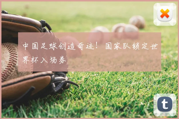 中国足球创造奇迹！国家队锁定世界杯入场券