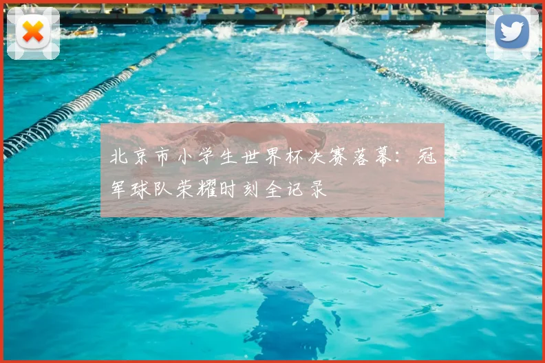 北京市小学生世界杯决赛落幕:冠军球队荣耀时刻全记录