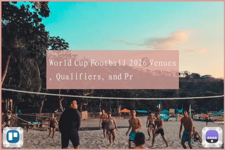 World Cup Football 2026 Venues, Qualifiers, and Pr